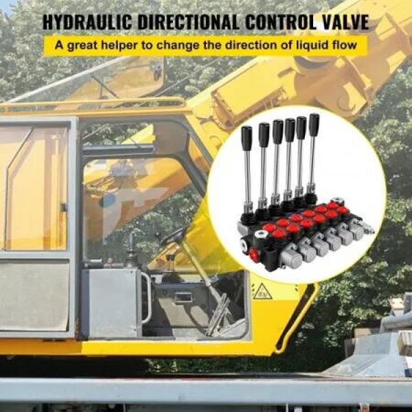 Hydraulic Directional Control Valve 6 Spool Hydraulic Spool Valve 11 GPM Hydraulic Loader Valve 3600 PSI Directional Control Hydraulic Valves & Controls