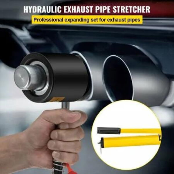 Hydraulic Exhaust Pipe Expander, 1-5/8' to 4-1/4' size, 10 T Manual Hydraulic Pipe Stretcher with 4 Dies and 2 Storing Case for Copper, Aluminum Tubes in Car Repairing