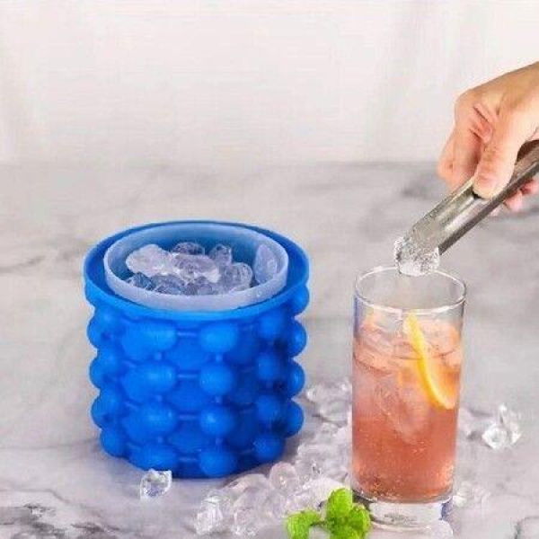 Ice Cube Mold Ice Trays Large Silicone Ice Bucket 2 In 1 Ice Cube Maker