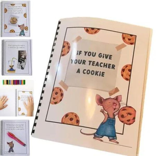 If You Give Your Teacher a Cookie Book, Teacher Appreciation Gift Book, Teacher Gift Card Book,Creative and Thoughtful Gift for Teacher