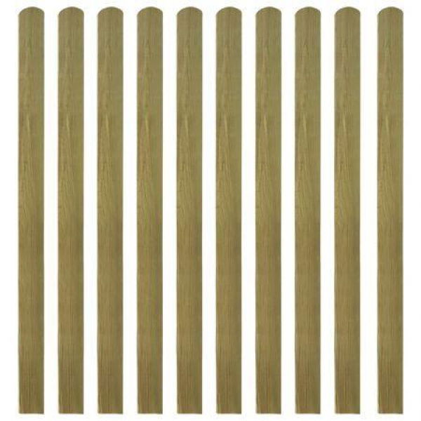 Impregnated Fence Slats 10 pcs Wood 140 cm