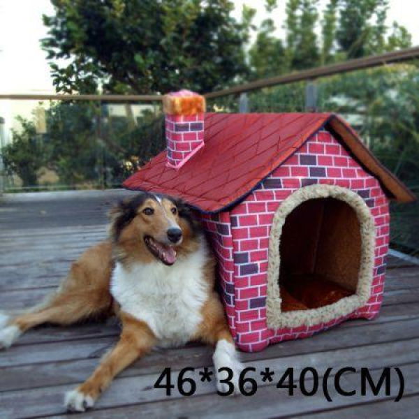 Indoor Pet Soft Plush House Kennel Small