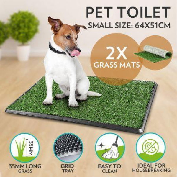 Indoor Pet Training Toilet Puppy Potty Training Pet Potty With 2 Grass Mats