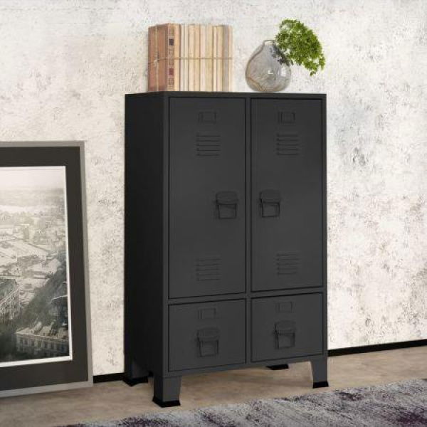 Industrial Wardrobe Anthracite 67x35x107 Cm Steel