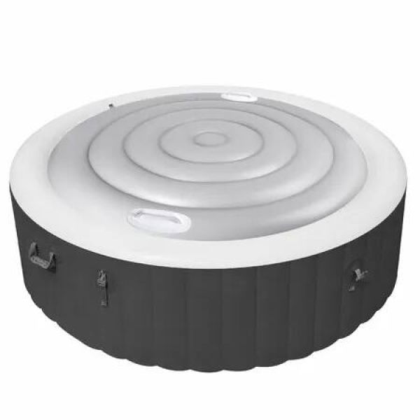 Inflatable Hot Tub Cover 5.4Ft Insulated Round Handle Outdoor Portable Spa Protector Windproof Rain Proof Energy Saving