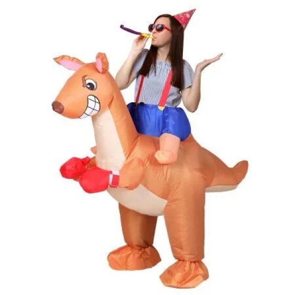 Inflatable Kangaroo Costume Adult Suit Blow Up Party Fancy Dress Halloween Cosplay