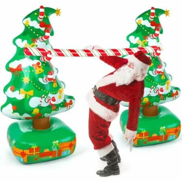 Inflatable Limbo Party Game Set, Christmas Inflatable Limbo Game, Christmas Tree Decoration for Indoor Outdoor Xmas Party Supplies