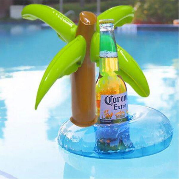 Inflatable Palm Tree Cup Holder For Pool Water Design Fun