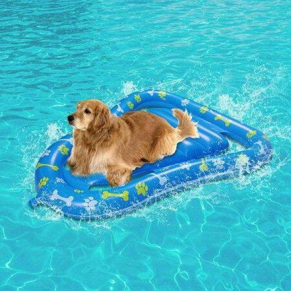 Inflatable Pool Float For Dog Ride On Puppy Paw Pets Swimming