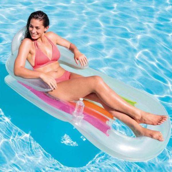 Inflatable Pool Lounger 160x85 cm Vinyl