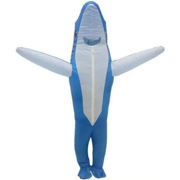 Inflatable Shark Costume for (150-190cm) for a Jaw-Dropping Halloween or Costume Party 150-190cm