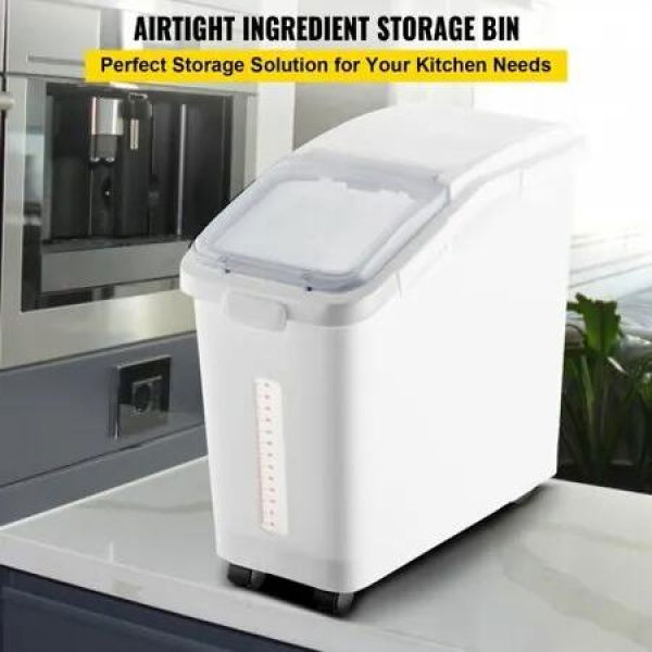 Ingredient Storage Bin 11.4 Gallon Capacity Shelf Ingredient Bin 280 Cup Flour Bins on Wheels Commercial Prosave Shelf-storage Ingredient Bin