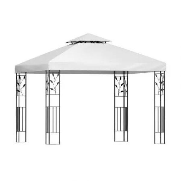 Instahut Gazebo 3x3m Marquee Outdoor Wedding Party Event Tent Home Iron Art Shade White