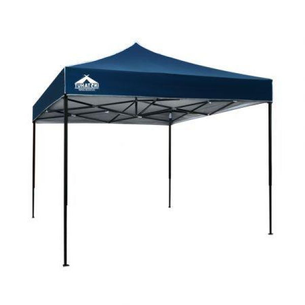 Instahut Gazebo Pop Up Marquee 3x3m Folding Tent Wedding Outdoor Camping Canopy Gazebos Shade Navy