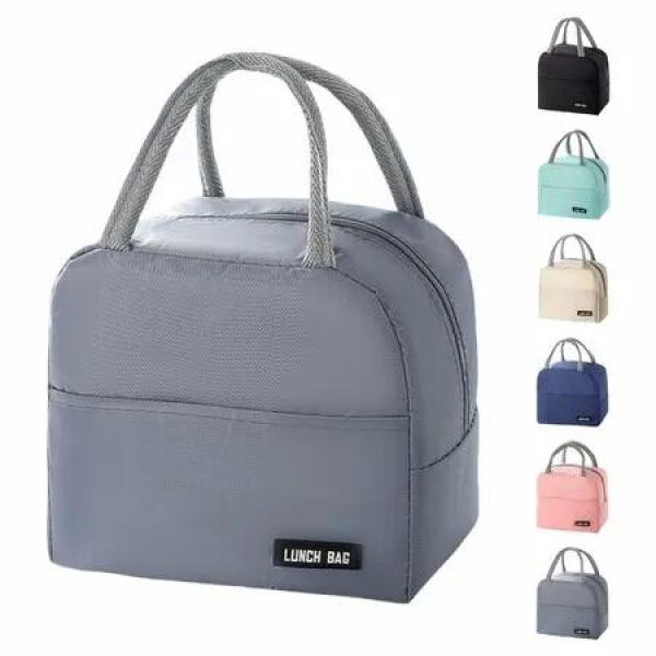 Insulated Lunch Bag for Men Women Kids Cool Bag Reusable Thermal Food Bag with Leak-Proof Liner,Cooler Tote (5L-Grey)