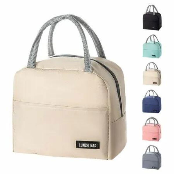 Insulated Lunch Bag for Men Women Kids Cool Bag Reusable Thermal Food Bag with Leak-Proof Liner,Cooler Tote (5L-Khaki)