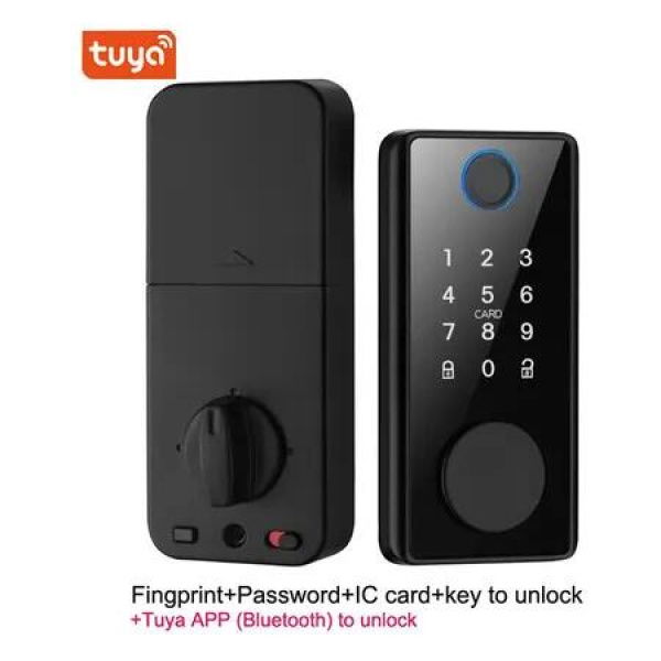 Intelligent Deadbolt Lock Door Lock with Tuya Bluetooth, Fingerprint, and Password Access