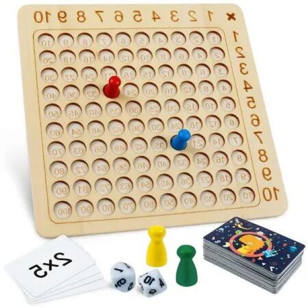 interactive design Montessori Multiplication Board Game Made of durable wood for long-lasting use for Kids