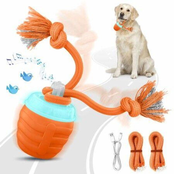 Interactive Dog Toys 2026 Upgraded Motion Activated Balls,Automatic Moving Dogs Toy Wicked Ball for Boredom,Interactive Dog Ball to Keep Them Busy (Orange)