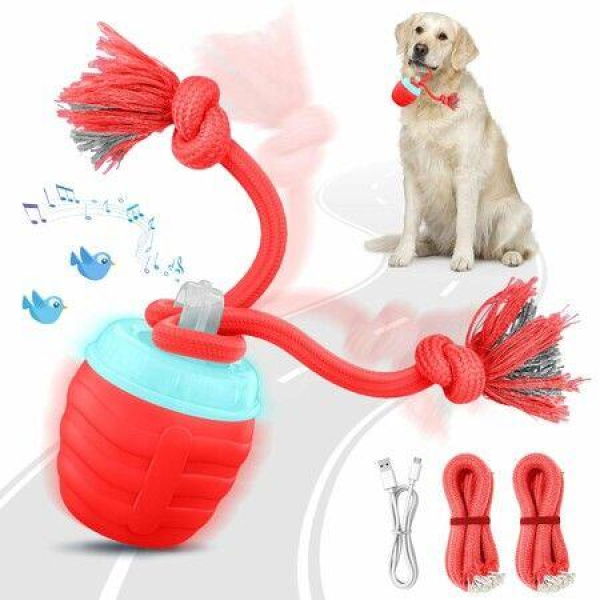 Interactive Dog Toys 2026 Upgraded Motion Activated Balls,Automatic Moving Dogs Toy Wicked Ball for Boredom,Interactive Dog Ball to Keep Them Busy (Red)