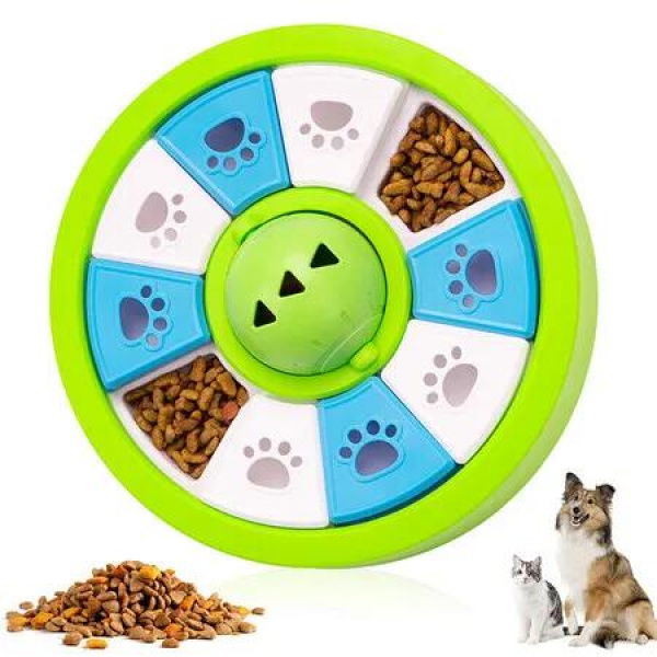 Interactive Dogs Toys for Slow Feeder, Pets Puzzle Feeders for Food Dispenser, Puzzle Feeder for Medium Small Dogs Cats IQ Training (Green)