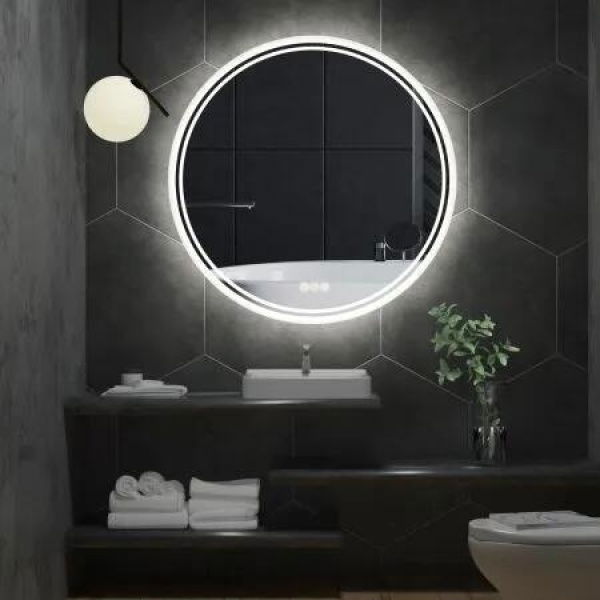 Interior Ave - 80cm Round Frameless LED Bathroom Mirror