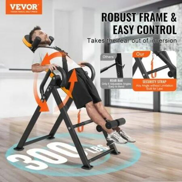 Inversion Table Foldable Strength Training Equipment Hang Exercise Bench