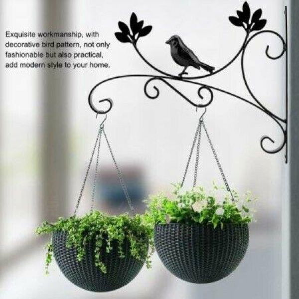 Iron Plant Hanging Hook Bracket Wall Mounts For Bird Feeders Flower Pots Lanterns Wind Chimes Home Garden Decoration Ornament