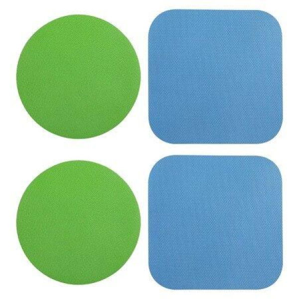 Jar Opener Gripper Pads - Rubber Jar Grippers - Multi-function Jar Opener For Seniors With Arthritis Weak Hands - Kitchen Coasters (4pcs Light Blue/Green)