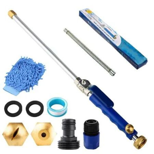 Jet Nozzle Power Washer for Garden Hose, High Pressure Hose Nozzle with 2 Jet Different Nozzle and Hose Quick Connectors for Car, Patio, 18 Inch