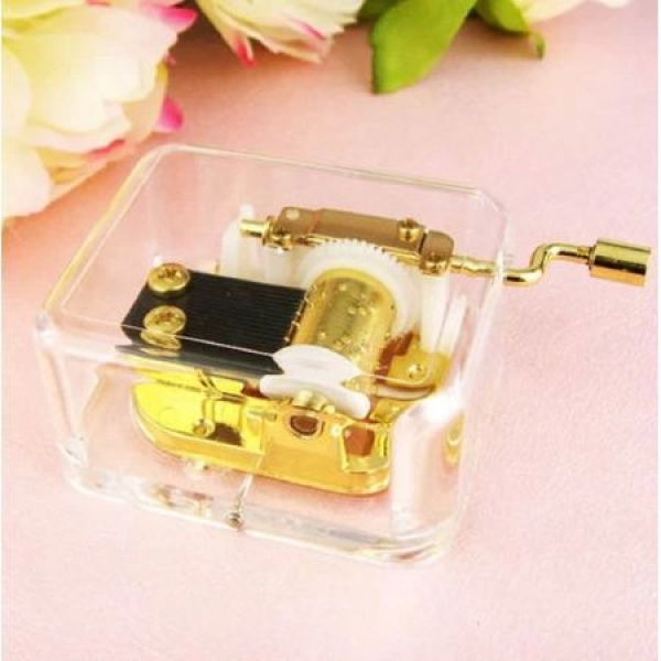 Jingle Bells Music Luxury Hand Crank Acrylic Music Box