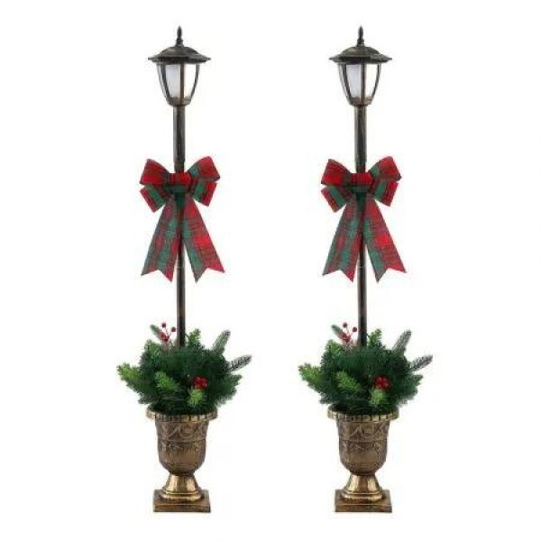 Jingle Jollys Christmas Lights 125cm Lamp Post 50 LED Fairy Light Decorations