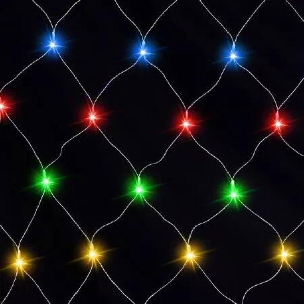 Jingle Jollys Christmas Lights 5Mx3M Net String Light 600 LED Colourful Beads