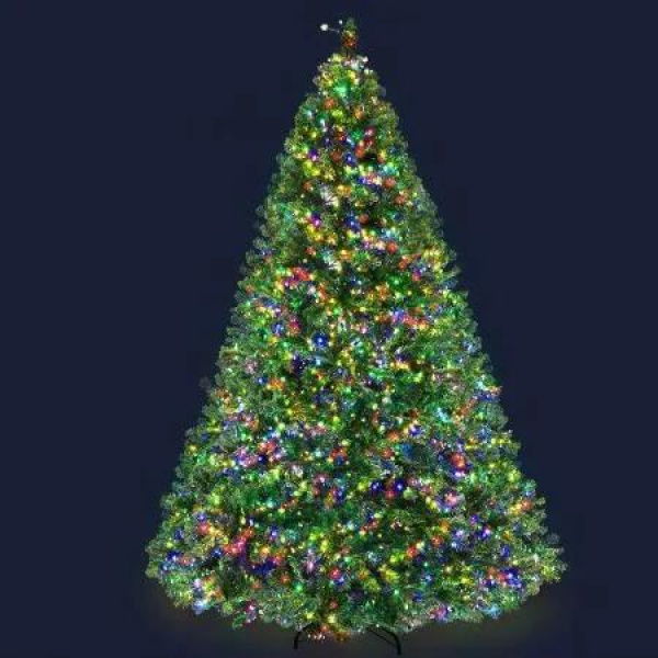 Jingle Jollys Christmas Tree 2.4M Xmas Tree Decoration 8 Light Mode Multi Colour