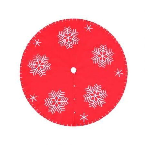 Jingle Jollys Christmas Tree Skirt 120cm Snowflake Ornaments Party Decorations