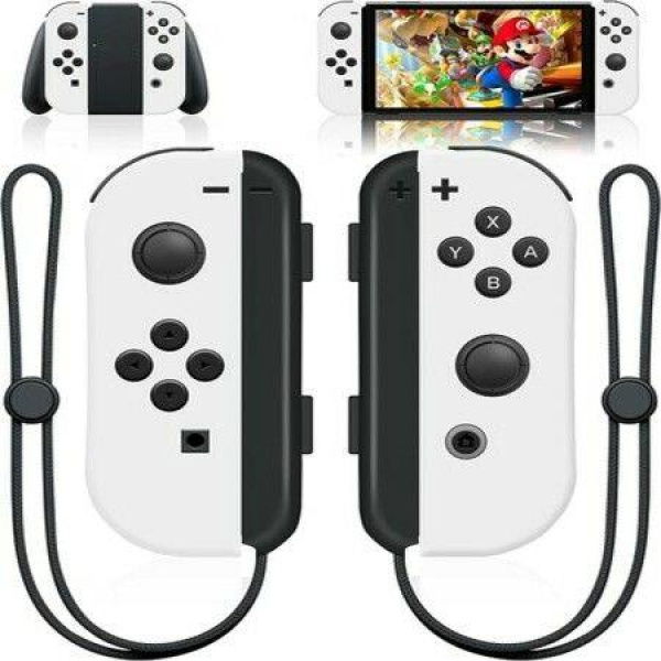 Joy-Con Controller Compatible With Switch Wireless Replacement For Switch Joycon Left And Right Switch Controllers Joycon Support Dual Vibration/Wake-up Function/Motion Control (White)