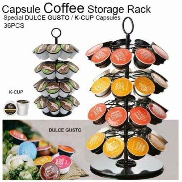 K-Cup Coffee Capsule Holder K-Cup Holders K-Cup Carousel. Holds 36 K-Cups. Coffee Pod Holder Storage Organizer Stand.