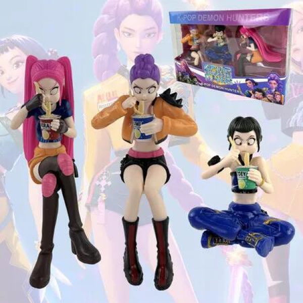K-pop Korean Idol Demon Movie Hunters Character Decorations Mini Cute Figurines Toys