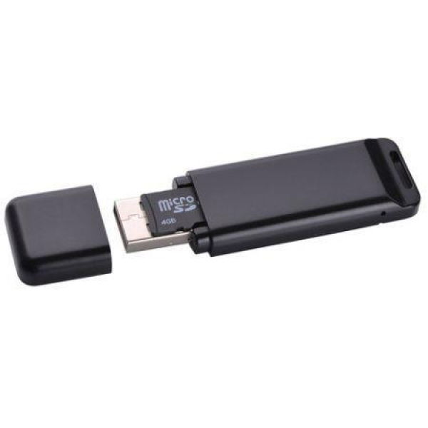 K1 Digital MP3 Voice Recorder USB TF Card Reader - Black