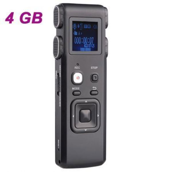 K3 Portable Digital Activated Voice Recorder Dictaphone With MP3 Player - Black (4GB)