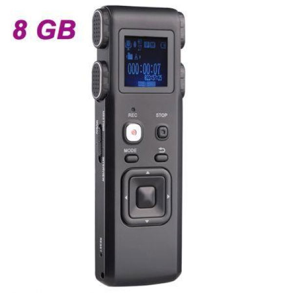 K3 Portable Digital Activated Voice Recorder Dictaphone With MP3 Player - Black (8GB)