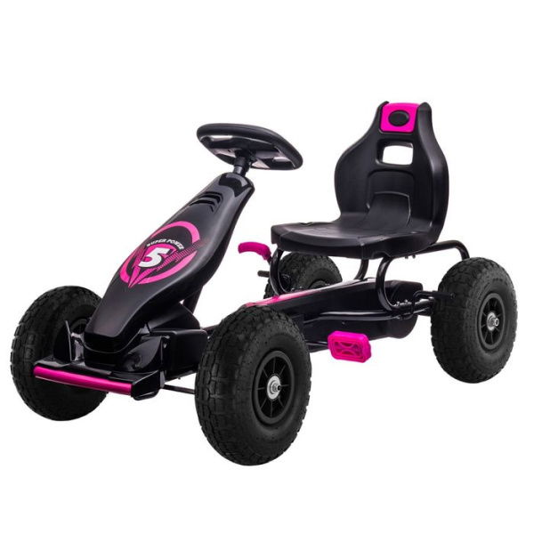 Kahuna G18 Kids Ride On Pedal Go Kart Racing Style - Rose Pink