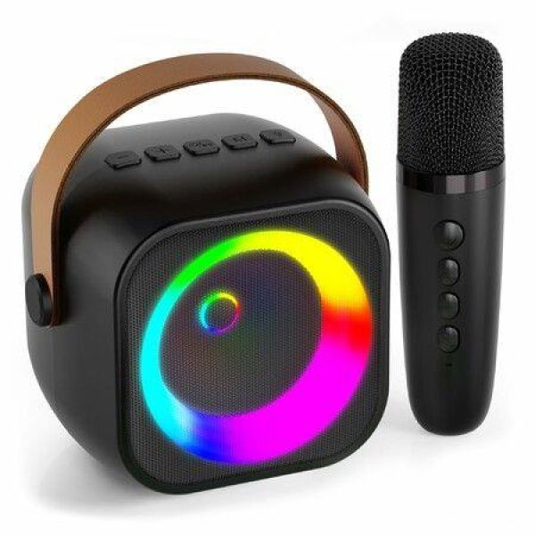 Karaoke Machine for Kids,Karaoke Gifts for Girls Ages 3+ Year Old Birthday Party,Christmas Toys Gift for Girls (Black,1 mic)