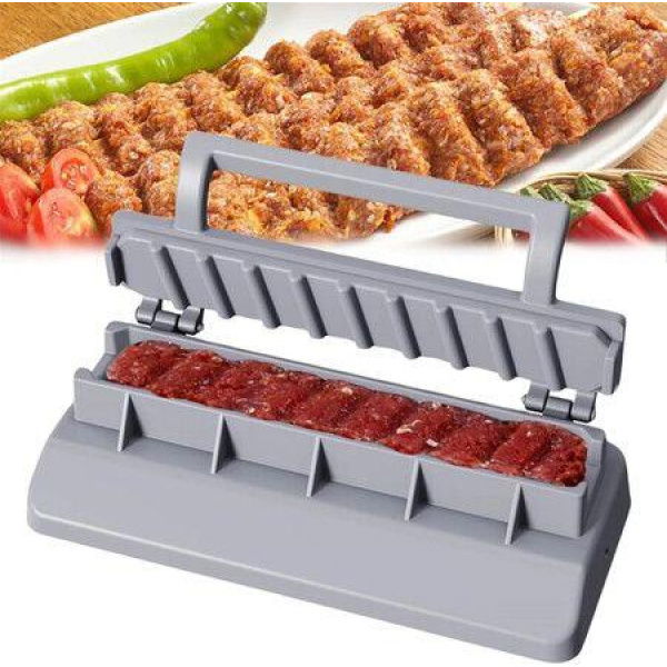 Kebab Maker BBQ Meat Skewer Machine Kebab Press Maker Reusable Plastic BBQ Skewer Maker Kebab Preparation Bbq Tool Outdoor Barbecue Party Gadget