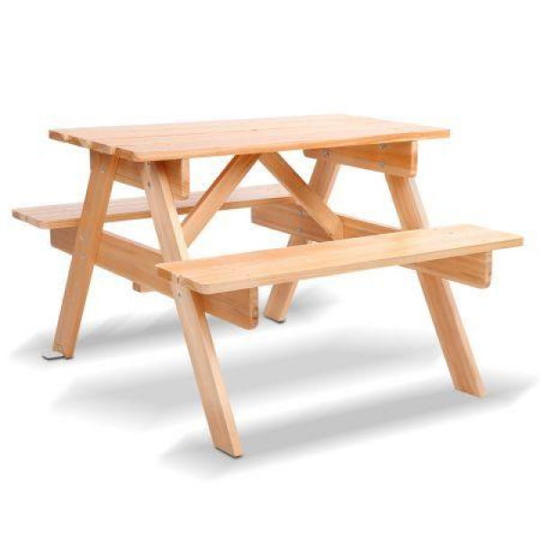 Keezi Kids Outdoor Table and Chairs Picnic Bench Set Children Wooden