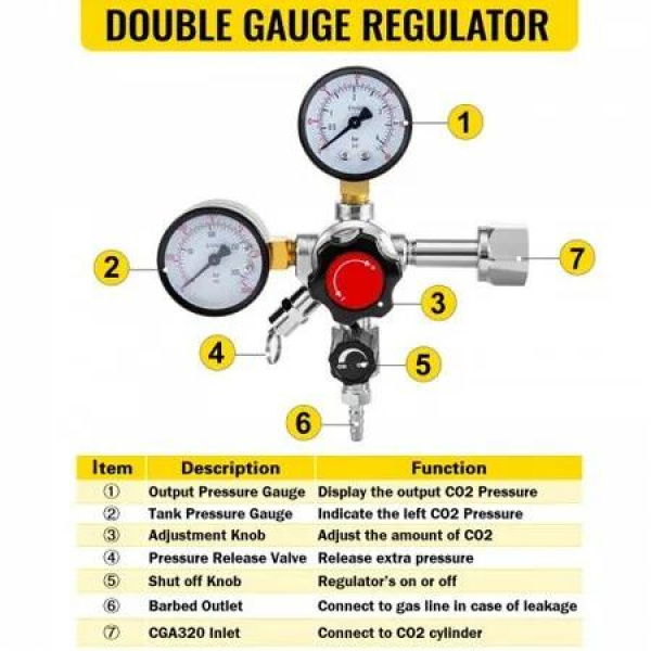 Kegerator Tower Kit, Single Tap Beer Conversion Kit, No Tank Keg Conversion Kit, Stainless Steel Keg Tower, Deluxe Kegarator Beer Conversion With Dual Gauge Regulator & D-System Keg Coupler