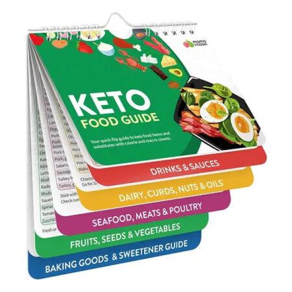 Keto Diet Magnets Cheat Sheet Booklet Beginners Low Carb Meal Plan Weight Loss Food List Planning Tool Ketogenic Recipes Guide Baking