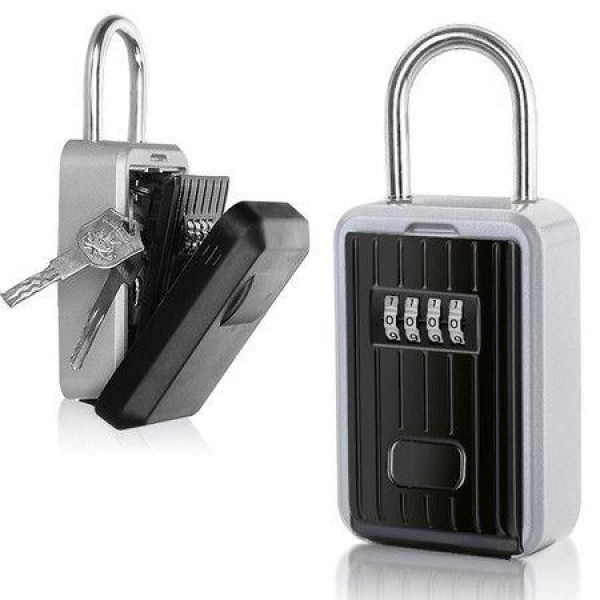 Key Lock Box With 4-Digit Combination Outdoor Lock Box For House Key