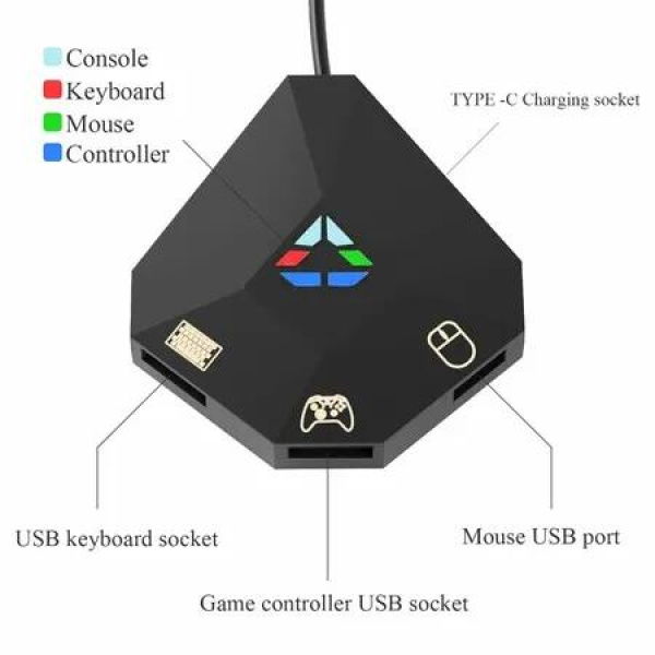 Keyboard and Mouse Adapter for -Switch, PS4, X-box One, PS3, and X-box 360 for Enhanced Precision and Control