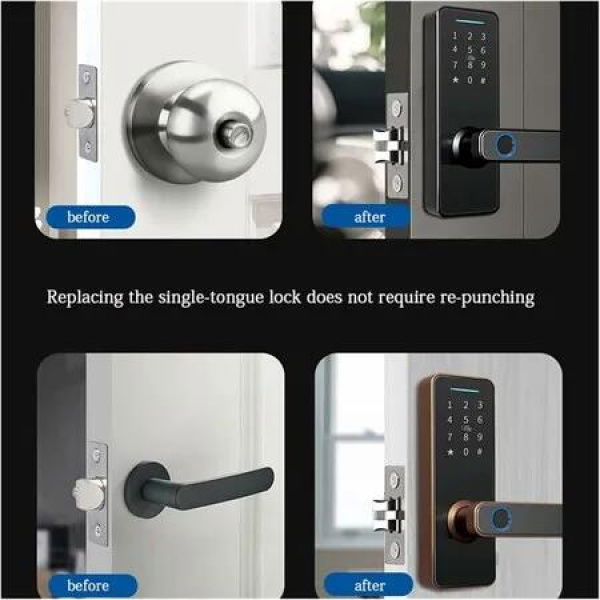 Keyless Convenience: Smart Door Lock with Fingerprint, Card, and Password Access